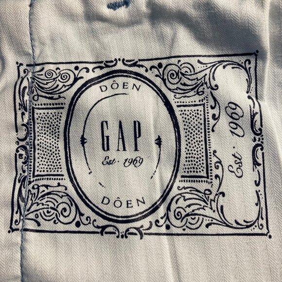 Gap + DOEN Jeans Wide Legs Pleated High Waist Ankle Length Medium Blue, size 6 - Picture 10 of 16